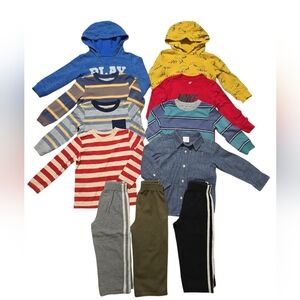 Bundle Lot Toddler Boys Long Sleeve Shirts/hoodies/pants Size 24M/2T